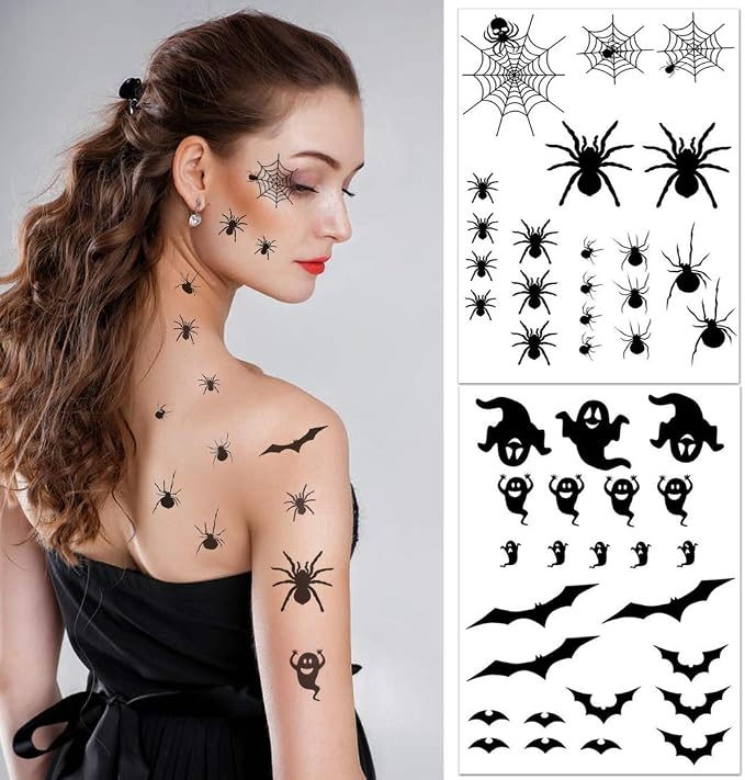 135 Pieces Halloween Tattoo Stickers
