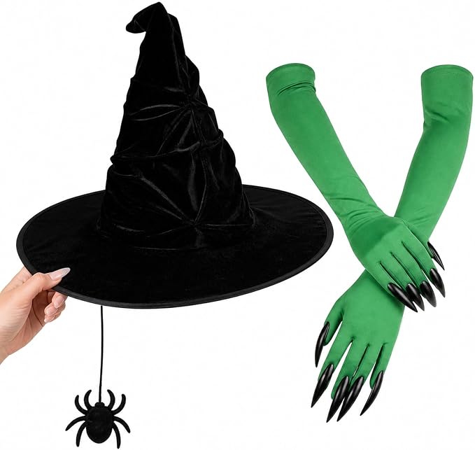 2 PCS Witch Hat & Gloves