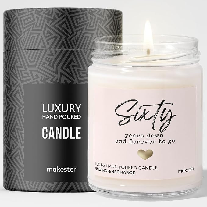 60th Wedding Anniversary Candle Gift product photo