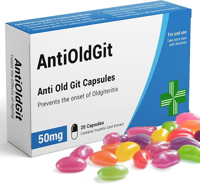 AntiOldGit Joke Pill Box, Jelly Bean Sweets