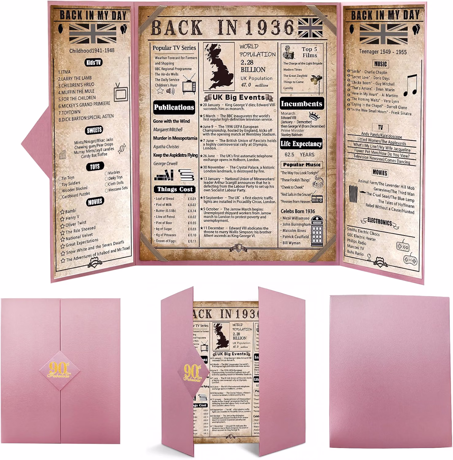 Back in 1936 90th Birthday Gifts for Women product photo