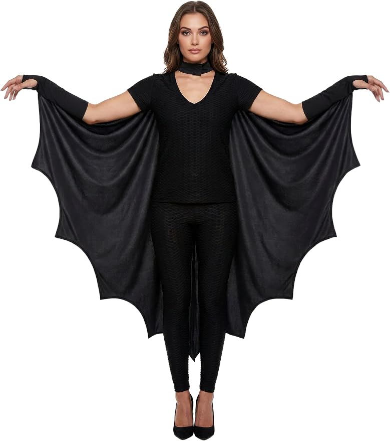Bat Wings Cape Adult Halloween Fancy Dress Costume