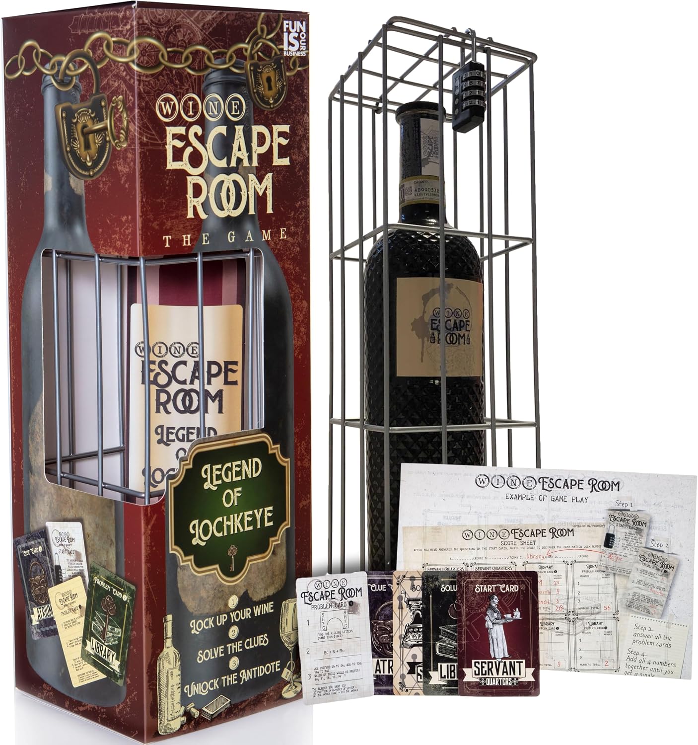 Boxer Gifts Wine Escape Room Game-Bottle Puzzle Box For Adults photo