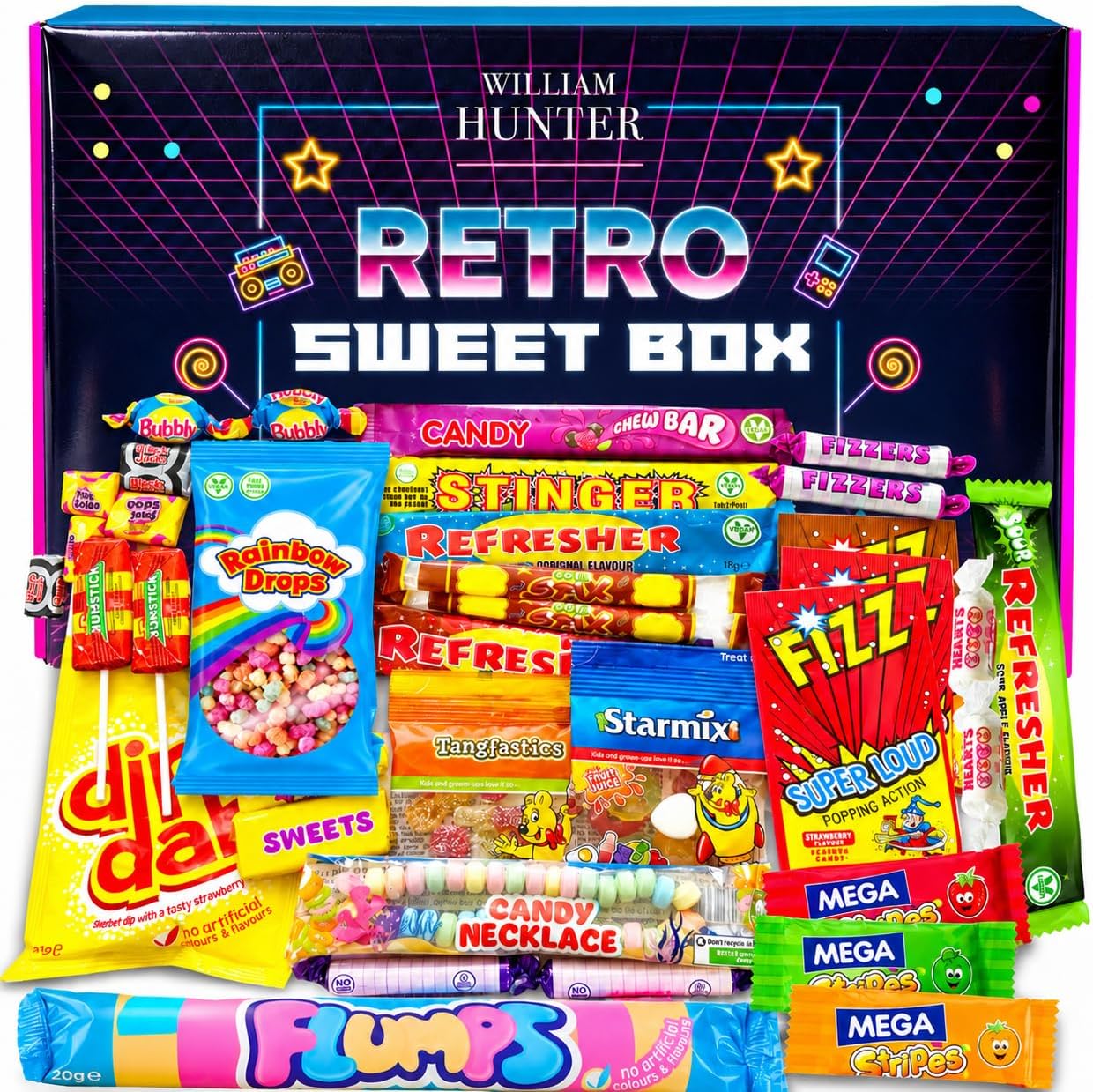 British Retro Sweet Hamper of Old Fashioned, Sour and Chewy Sweets Mix product photo