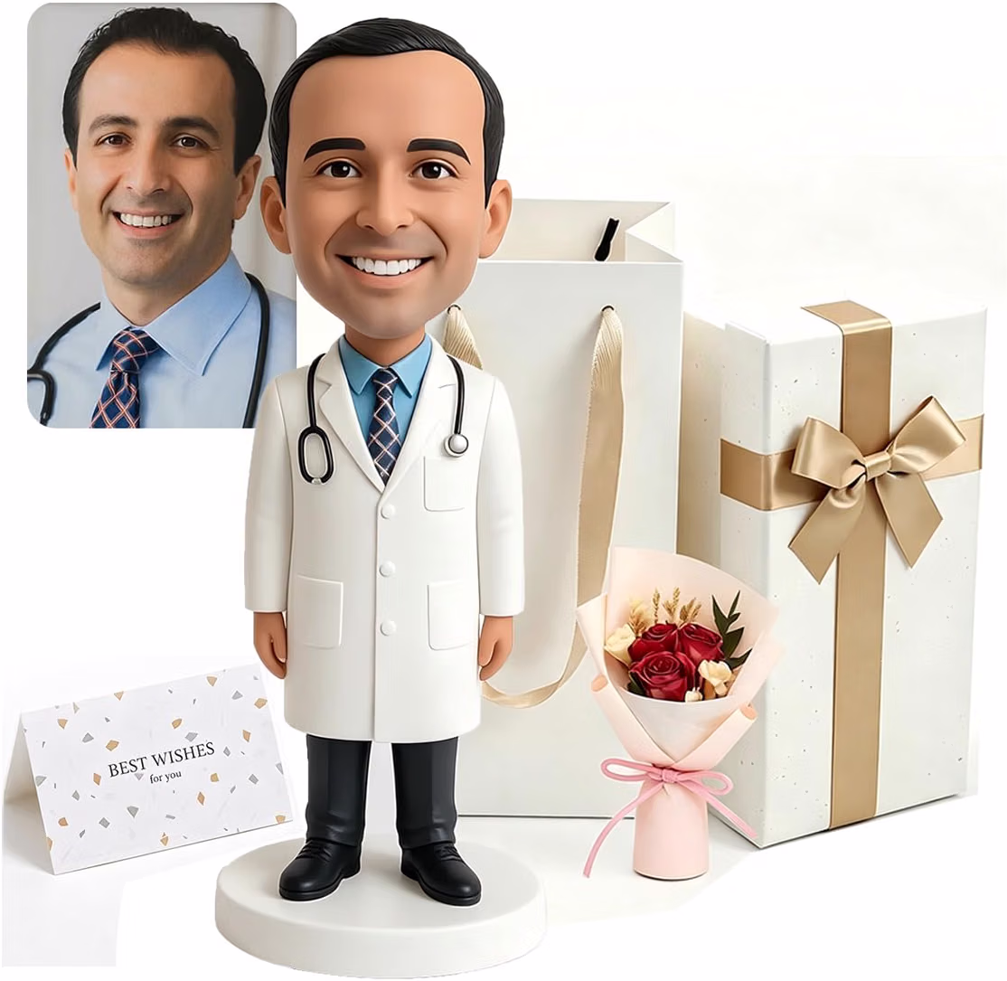 Custom Doctor Bobblehead Handmade Bobble Heads from Photo product photo