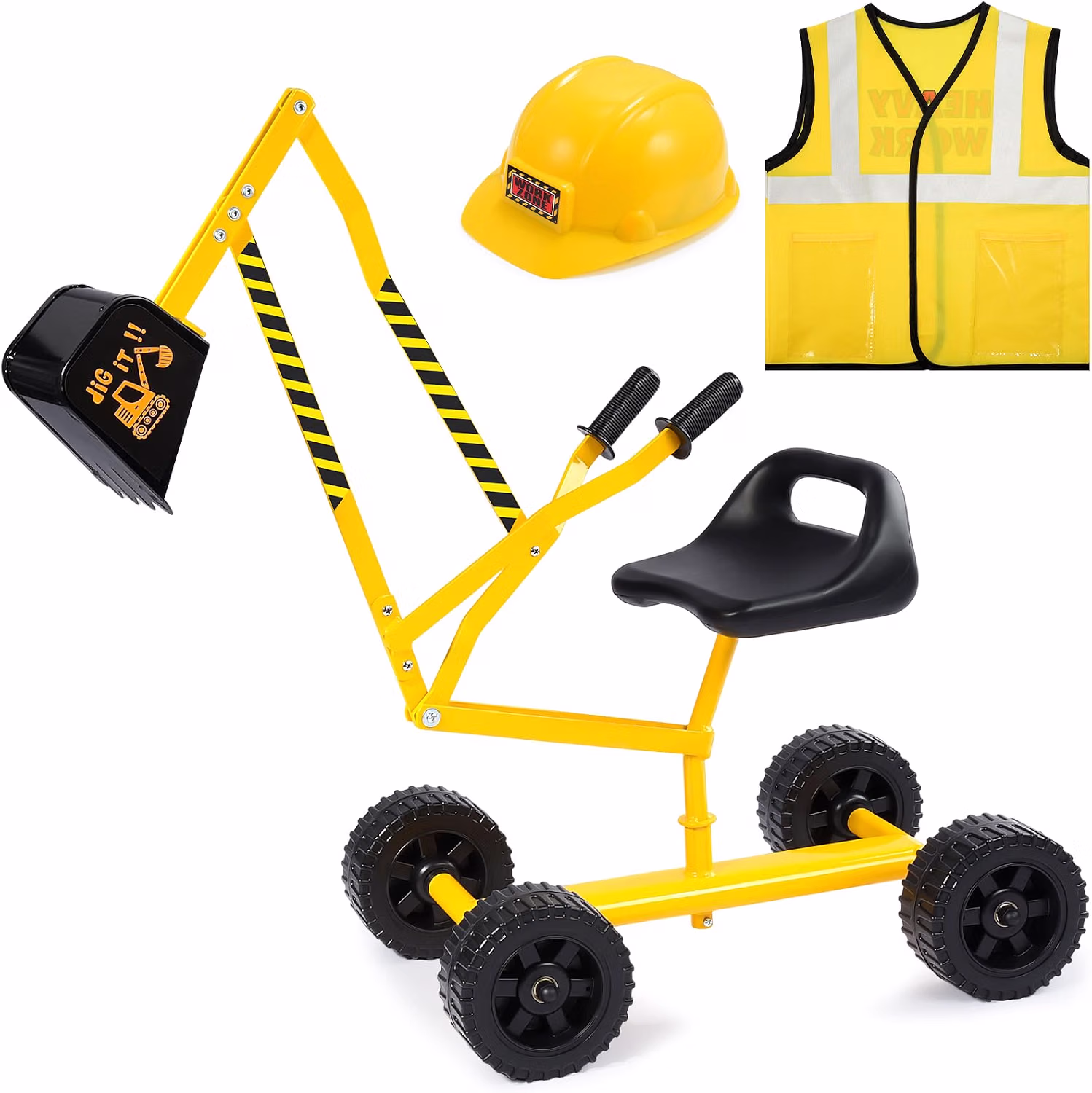 Digger Toys For 3-8 Year Old Boys Girls: Ride On Digger Toy Sand Digger on Wheels product photo