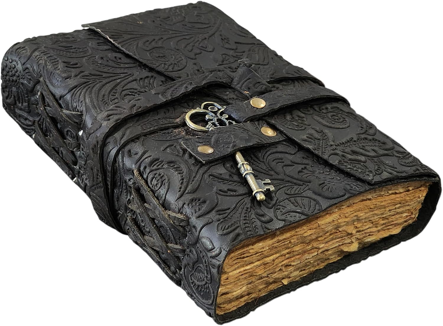 Leather Notebook, 200 Blank Pages - Handmade Bound Journal