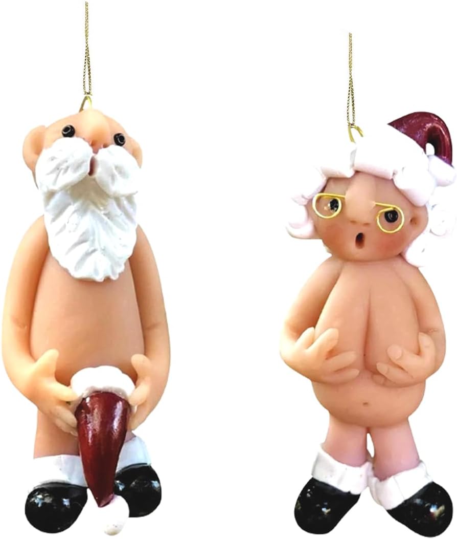Naughty Santa Christmas Ornament Decorations