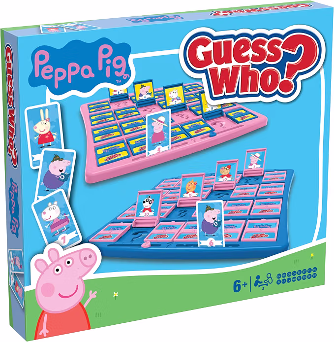 Peppa Guess Who? Board Game Featuring Mummy Pig, George, Daddy Pig - Easy Setup, Ages 6+ photo