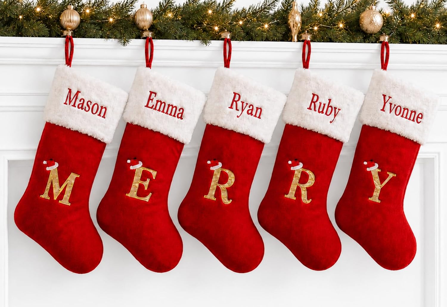 Personalised Christmas Stockings with Initials