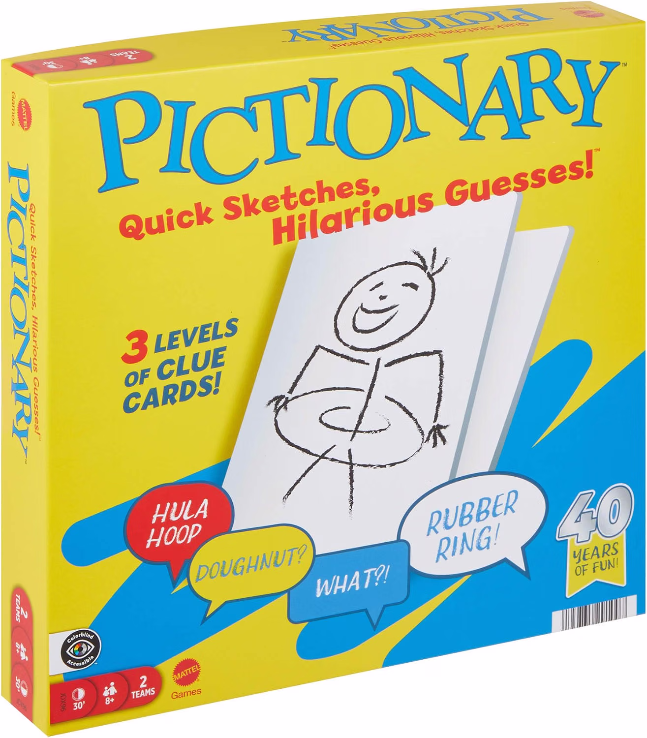 Mattel Games Pictionary Board Game for Ages 8+, 2 Teams photo