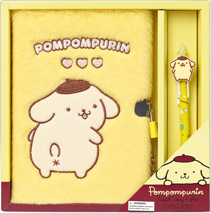 Pompompurin Secret Diary for Girls, Journal with Pen Set product photo