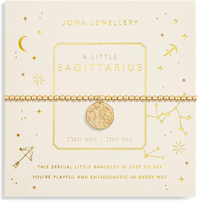 SAGITTARIUS Gold Plated Bracelet in 17.5 cm stretch