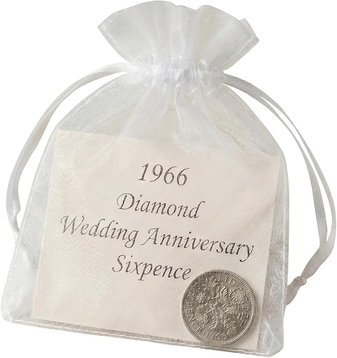 Sixpence Coin for 60th Diamond Wedding Anniversary
