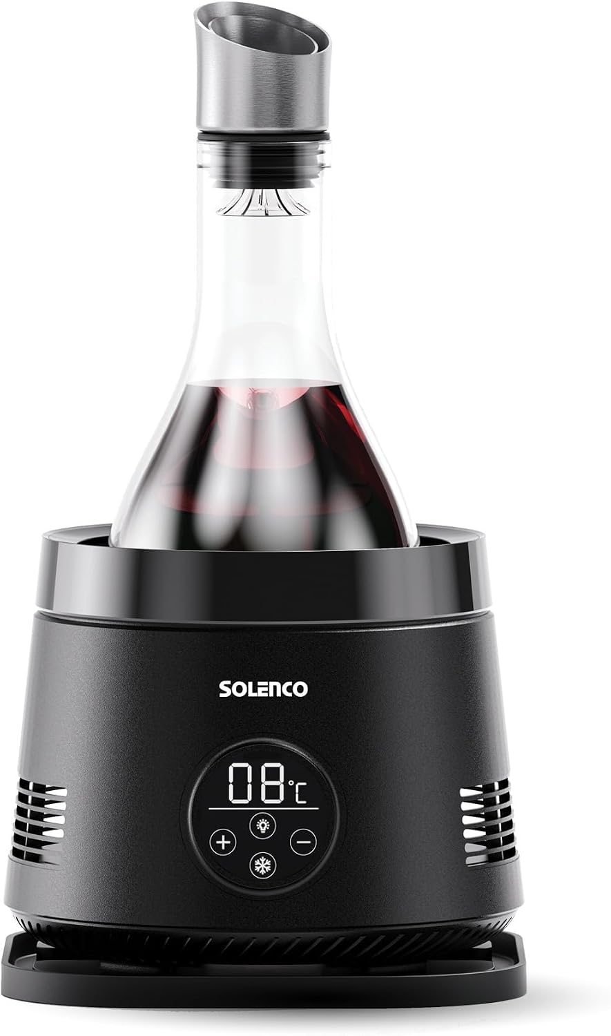 Solenco Life Wine Cooler with Integrated Decanter, Precision Serving Temperature product photo