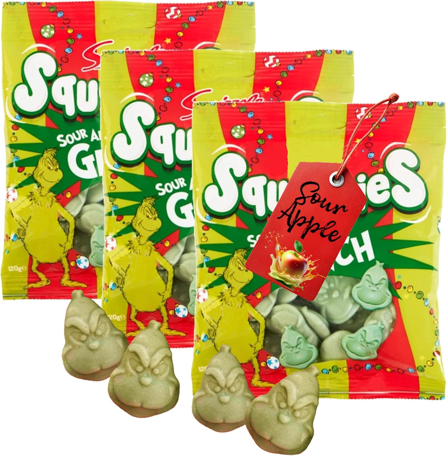 The Grinch Squashies Sweets Bulk - Pack of 3 product photo