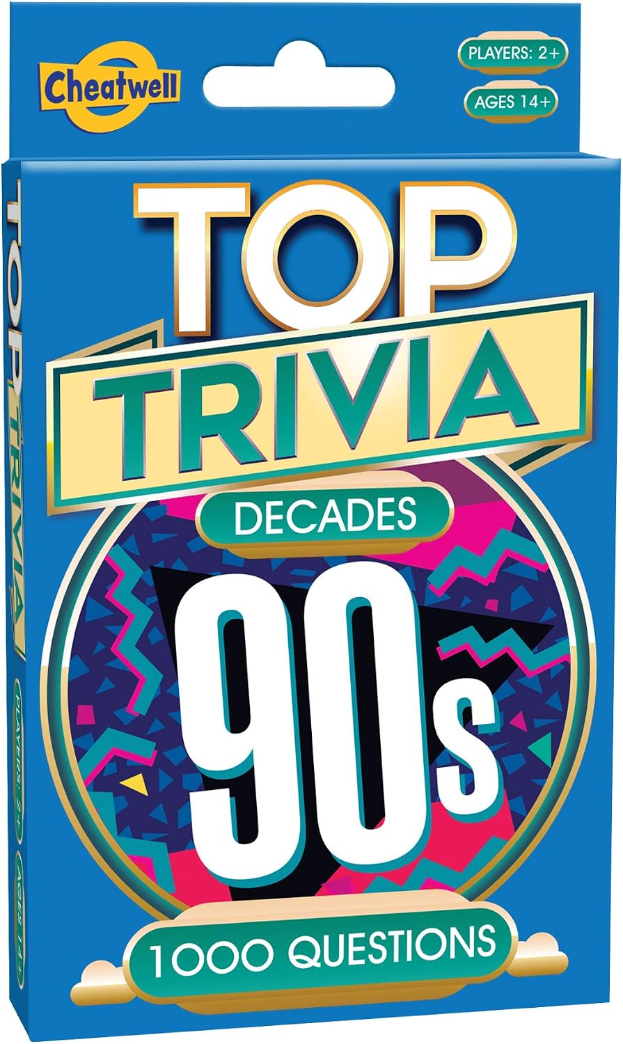 Top Trivia 1990's - A Decade of Trivia Travel Pack Card Game photo